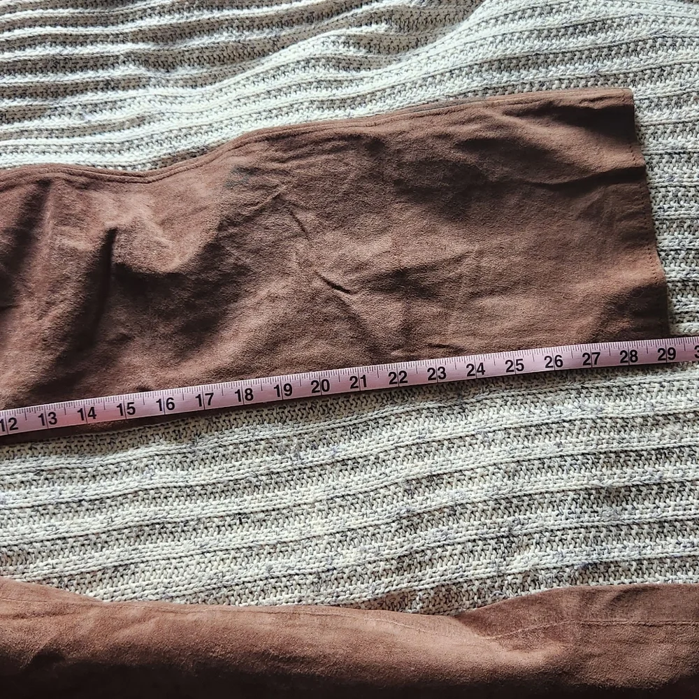 XOXO Brown Suede Pants - Picture 4 of 7